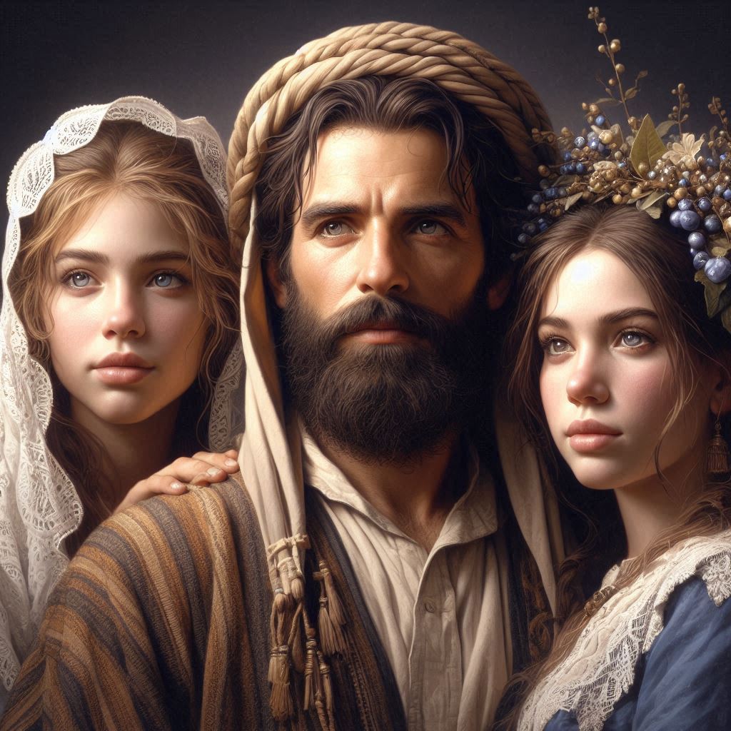 Isaac y Rebeca y sus hijos: Jacob y Esaú