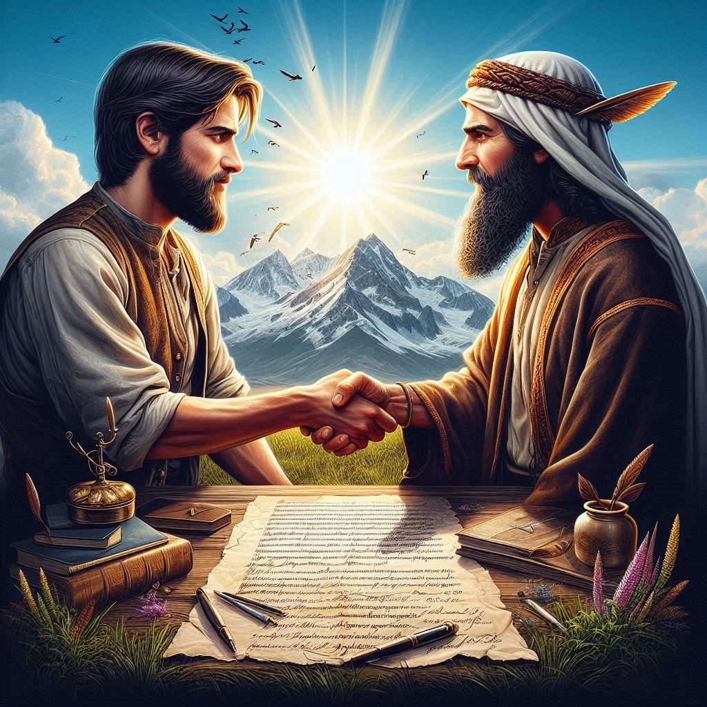 El Pacto de Labán con Jacob y levantan un monumento