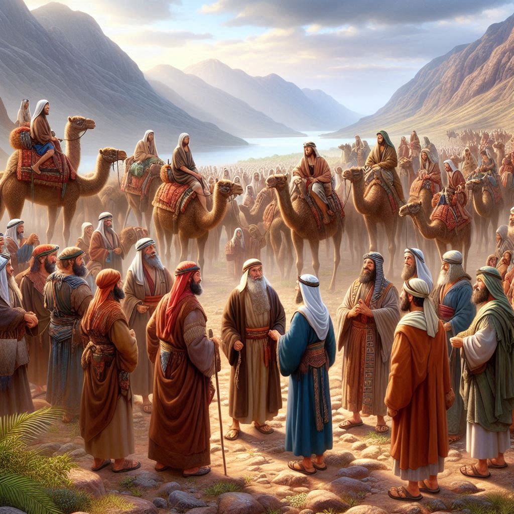 Isaac y Rebeca y sus hijos: Jacob y Esaú